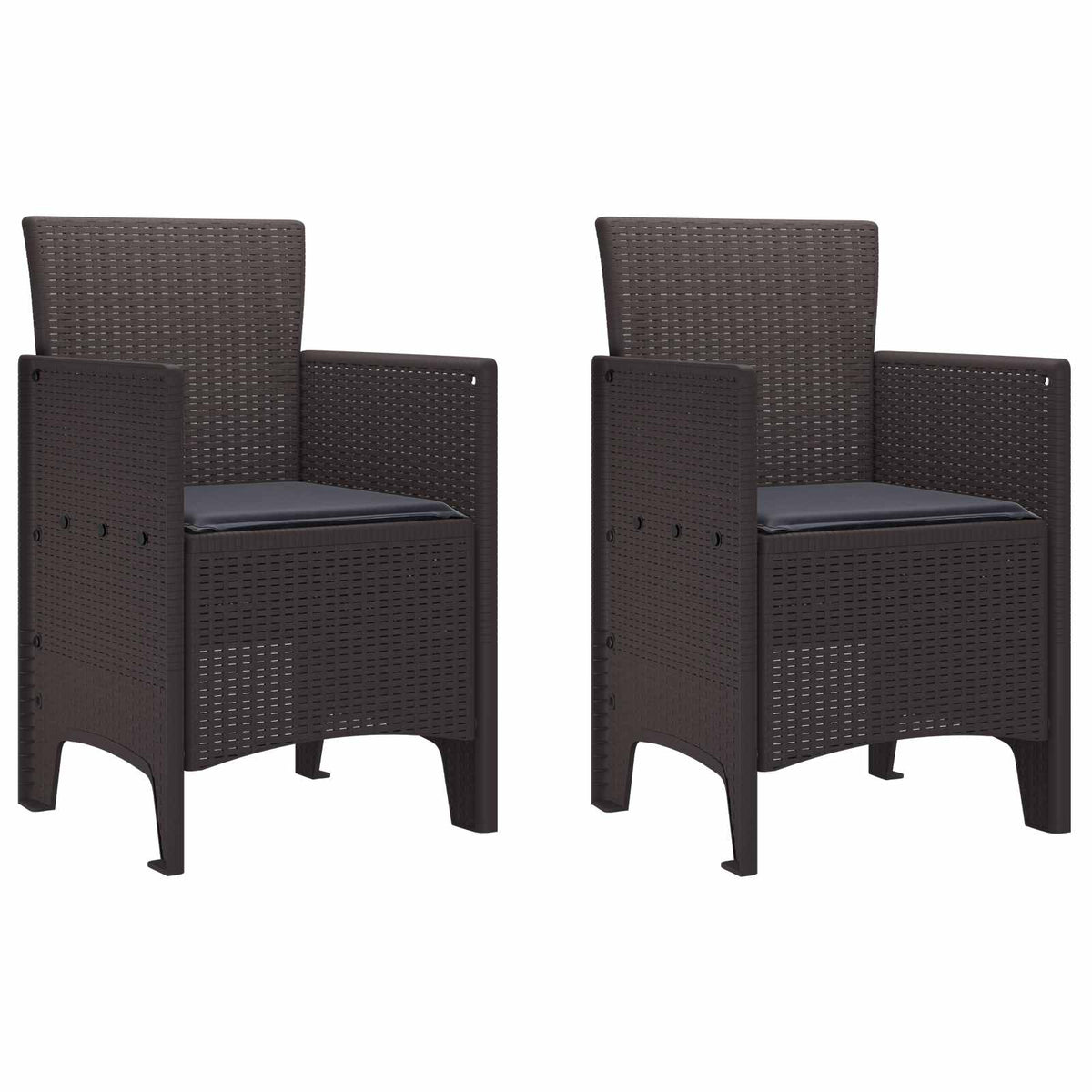 Vrtna stolica 2 pcs Smeđa 53 x 49 x 85 cm Polipropilen
