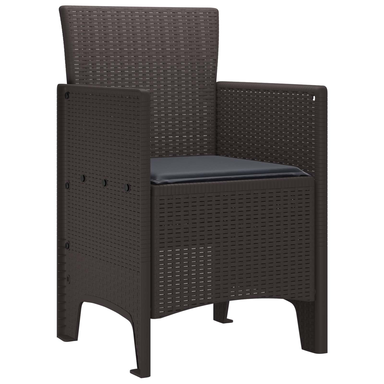 Vrtna stolica 2 pcs Smeđa 53 x 49 x 85 cm Polipropilen