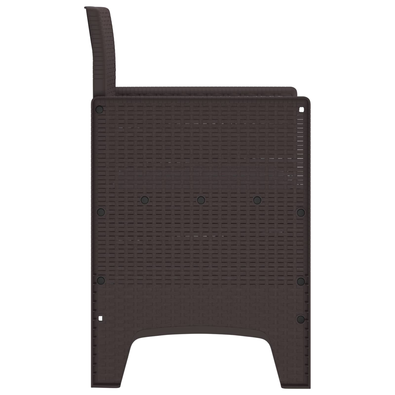 Vrtna stolica 2 pcs Smeđa 53 x 49 x 85 cm Polipropilen
