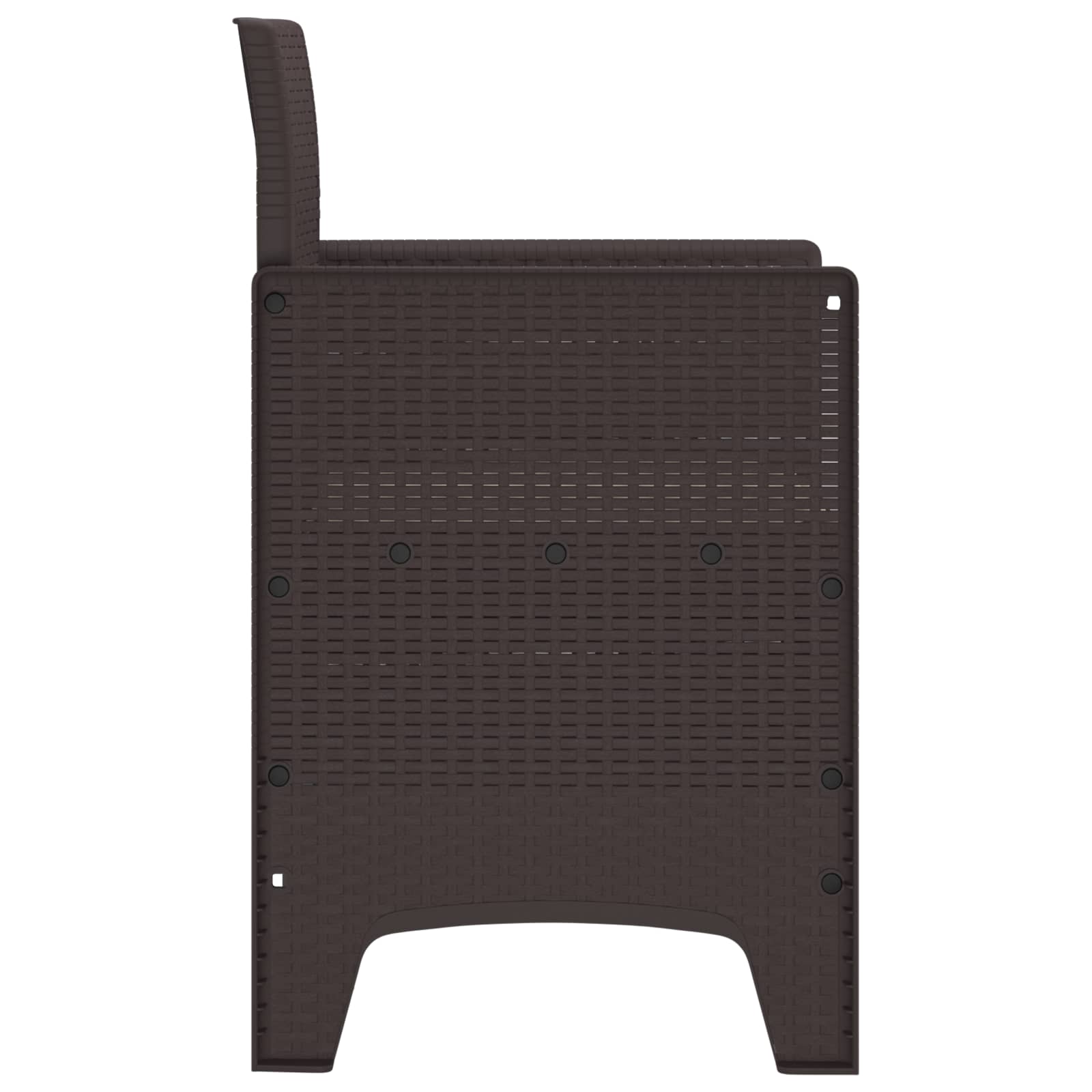 Vrtna stolica 2 pcs Smeđa 53 x 49 x 85 cm Polipropilen