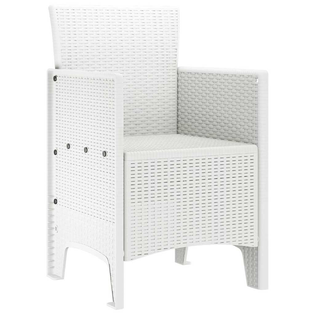 Vrtna stolica 2 pcs Bijelo 53 x 49 x 85 cm Polipropilen