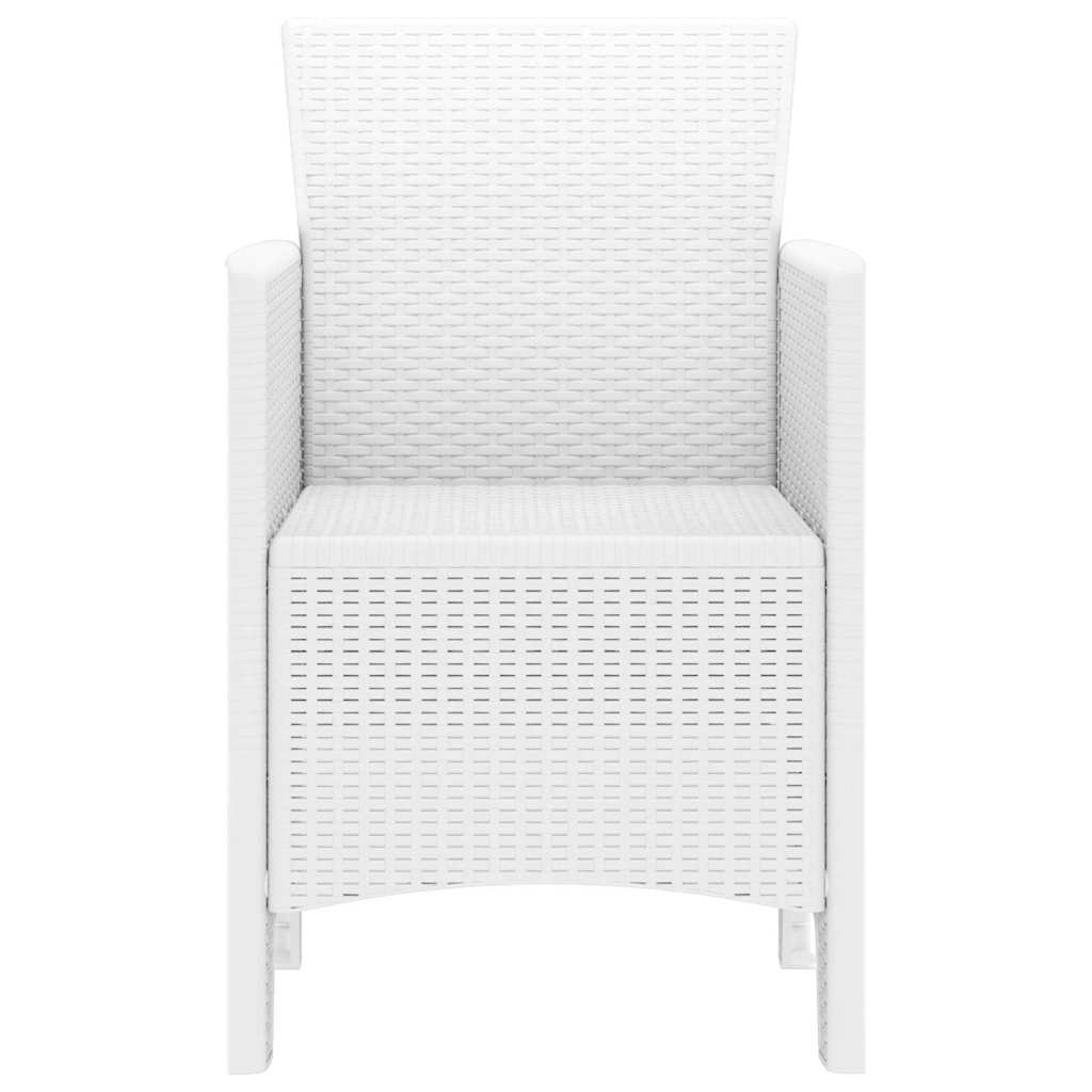 Vrtna stolica 2 pcs Bijelo 53 x 49 x 85 cm Polipropilen