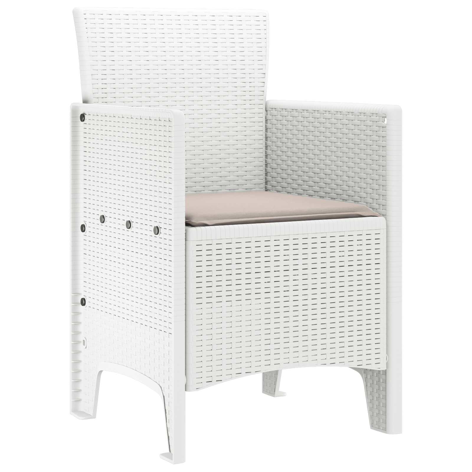 Vrtna stolica 2 pcs Bijelo 53 x 49 x 85 cm Polipropilen