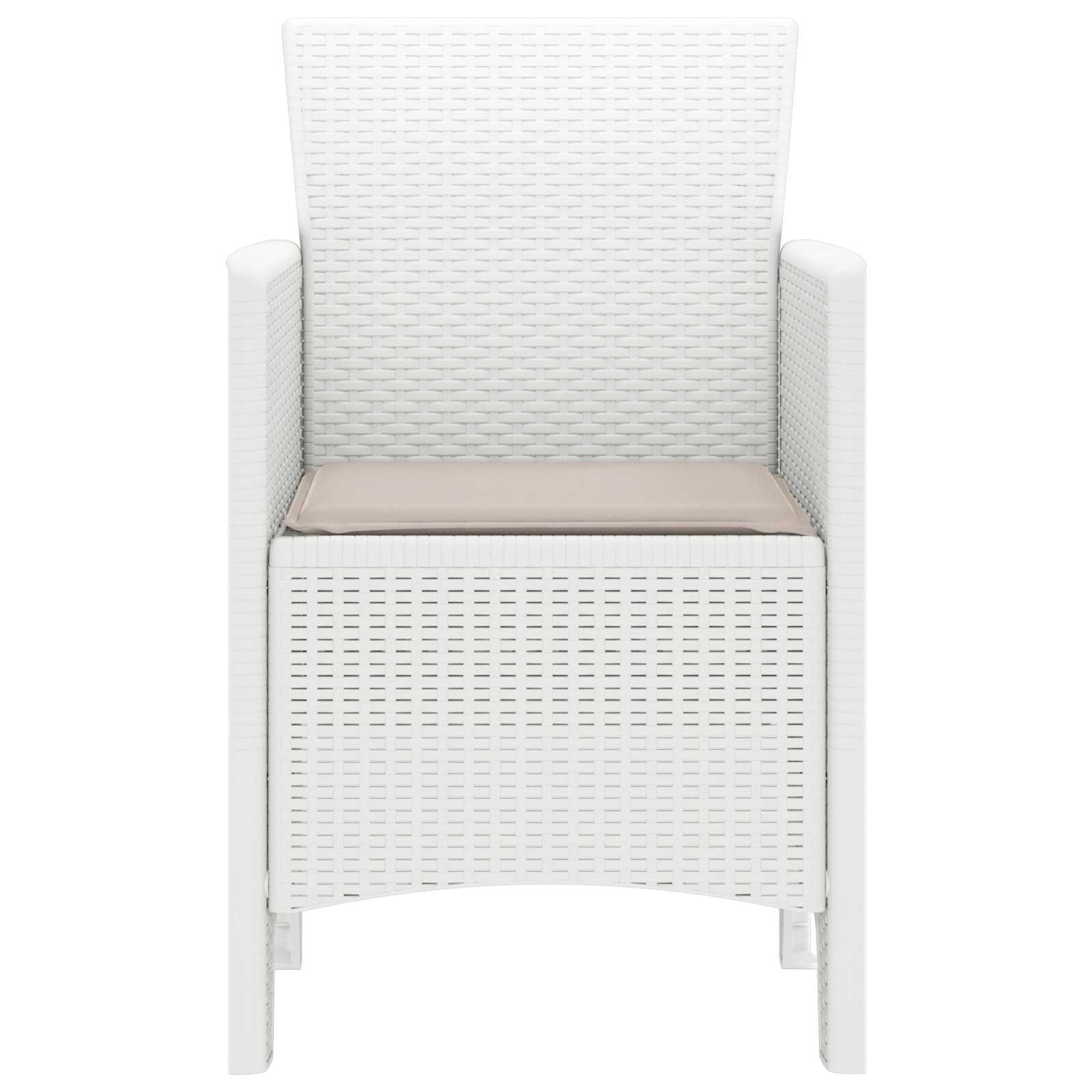 Vrtna stolica 2 pcs Bijelo 53 x 49 x 85 cm Polipropilen