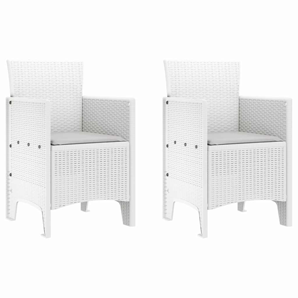 Vrtna stolica 2 pcs Bijelo 53 x 49 x 85 cm Polipropilen