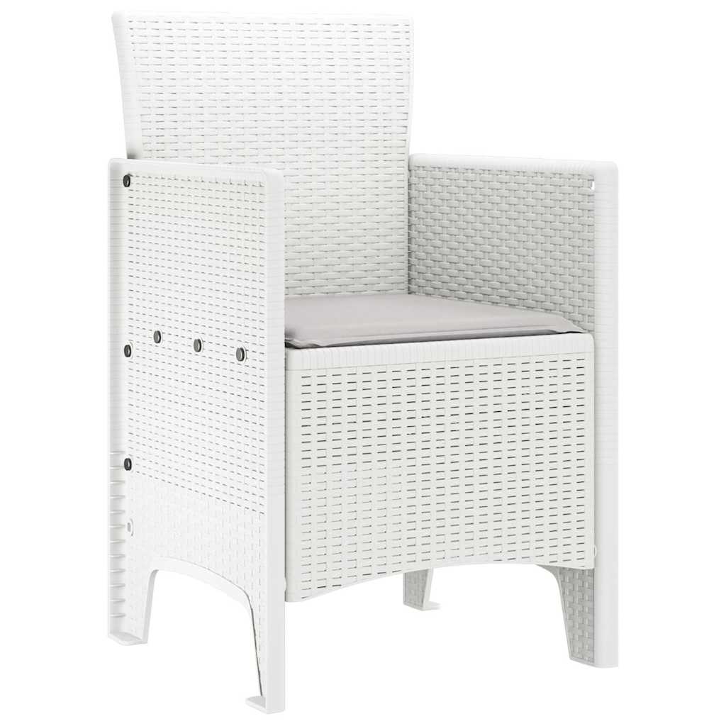 Vrtna stolica 2 pcs Bijelo 53 x 49 x 85 cm Polipropilen