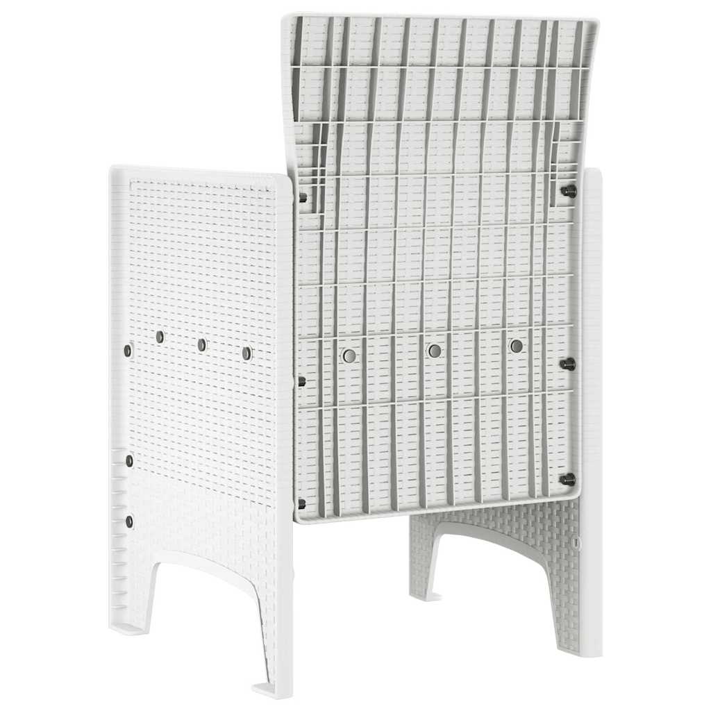Vrtna stolica 2 pcs Bijelo 53 x 49 x 85 cm Polipropilen