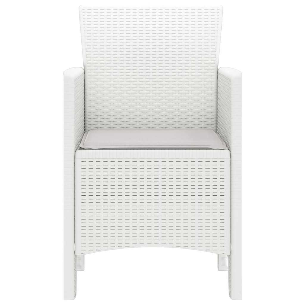 Vrtna stolica 2 pcs Bijelo 53 x 49 x 85 cm Polipropilen
