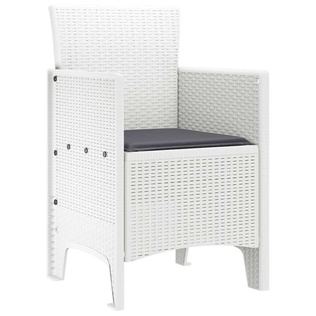 Vrtna stolica 2 pcs Bijelo 53 x 49 x 85 cm Polipropilen