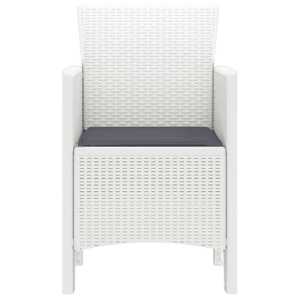 Vrtna stolica 2 pcs Bijelo 53 x 49 x 85 cm Polipropilen
