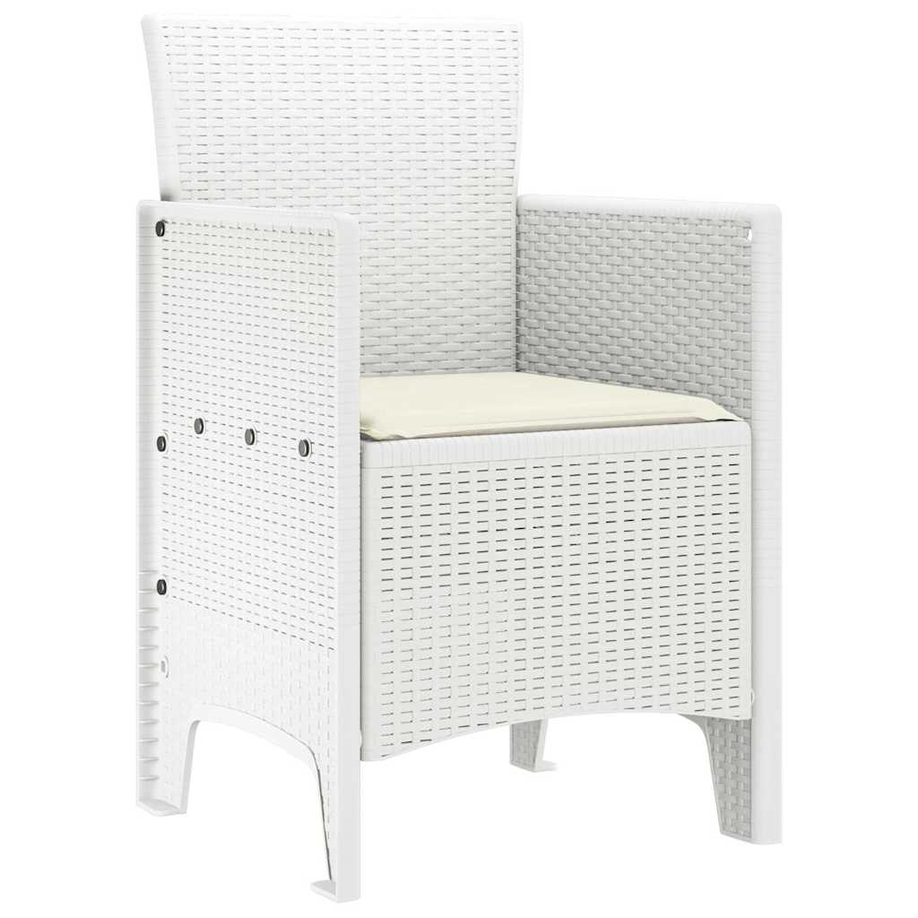Vrtna stolica 2 pcs Bijelo 53 x 49 x 85 cm Polipropilen