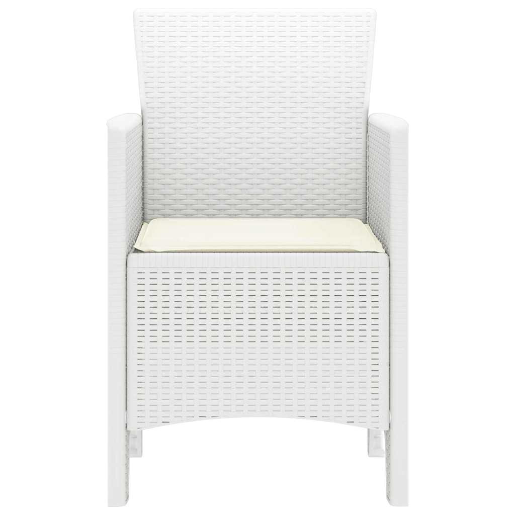 Vrtna stolica 2 pcs Bijelo 53 x 49 x 85 cm Polipropilen