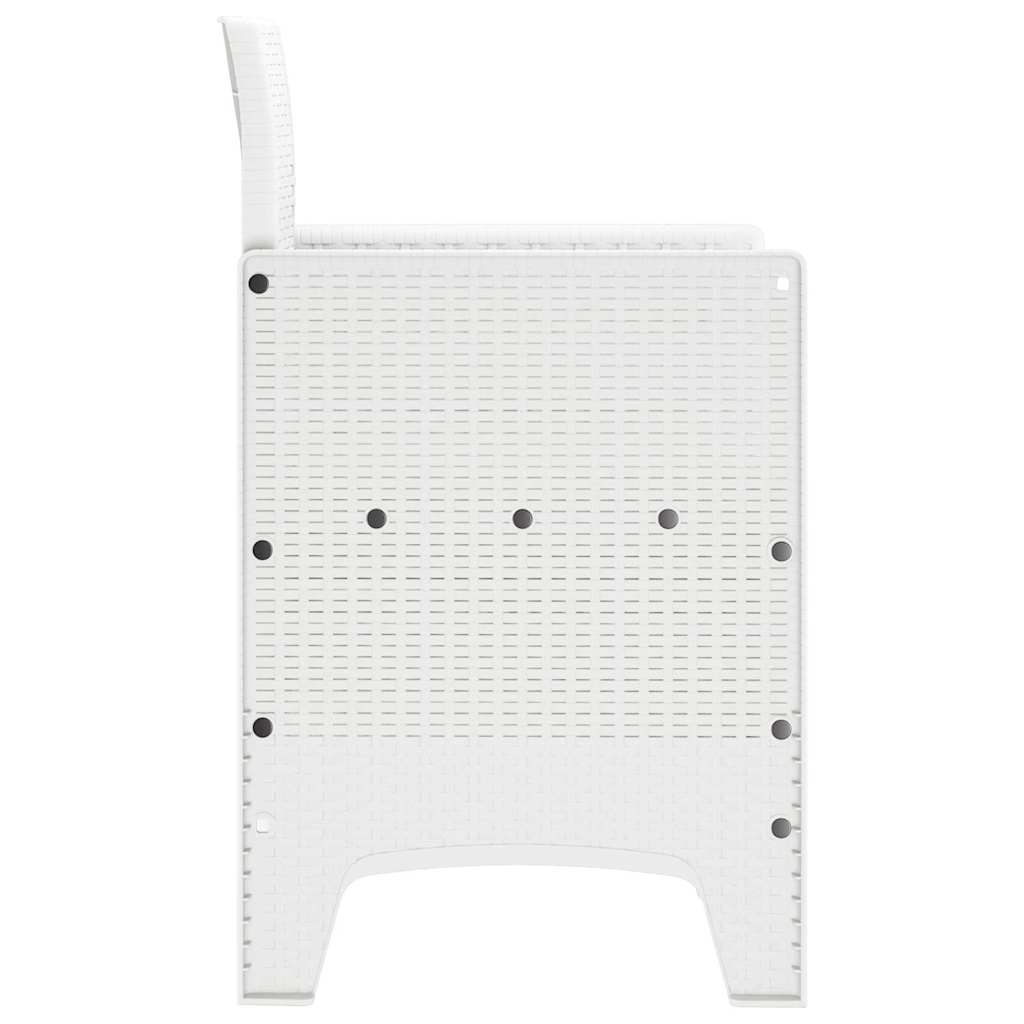 Vrtna stolica 2 pcs Bijelo 53 x 49 x 85 cm Polipropilen