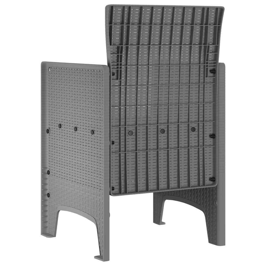 Vrtna stolica 2 pcs Svijetlo siva 53 x 49 x 85 cm Polipropilen