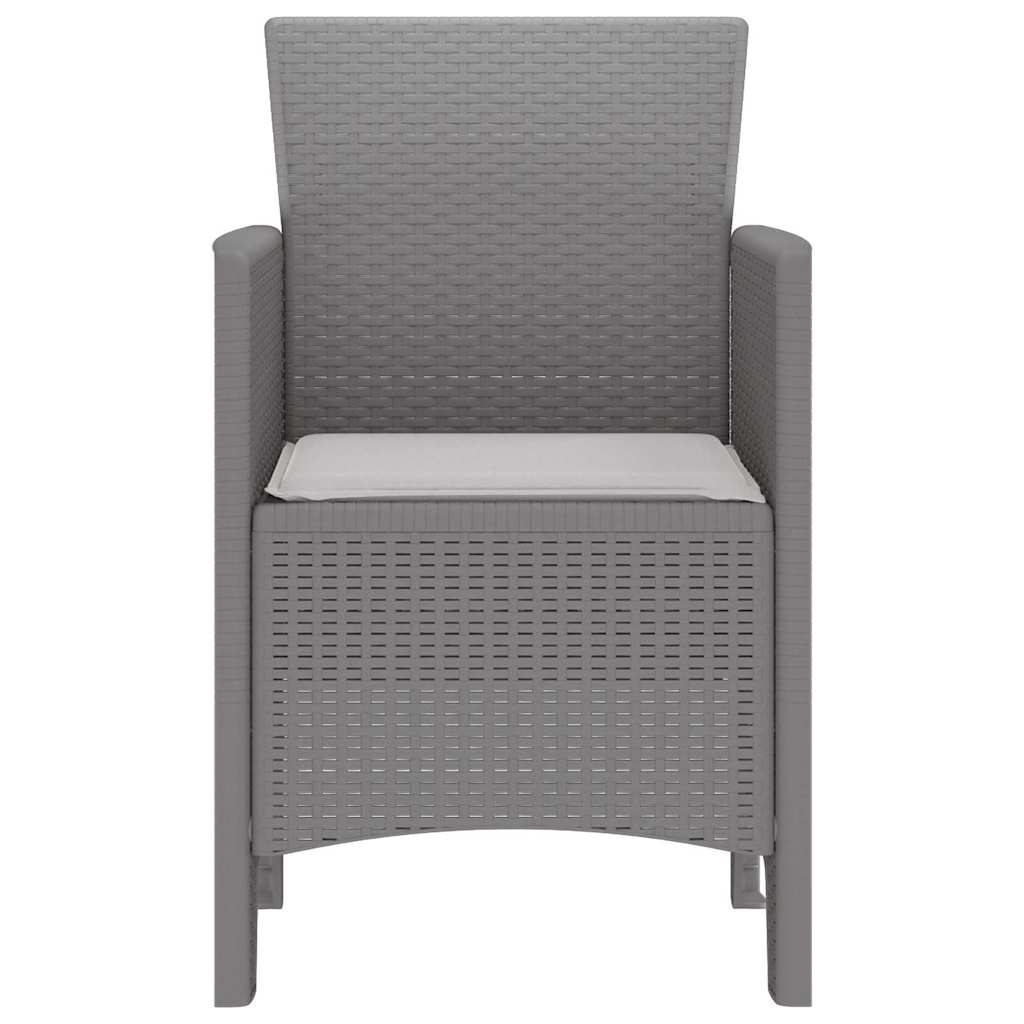 Vrtna stolica 2 pcs Svijetlo siva 53 x 49 x 85 cm Polipropilen