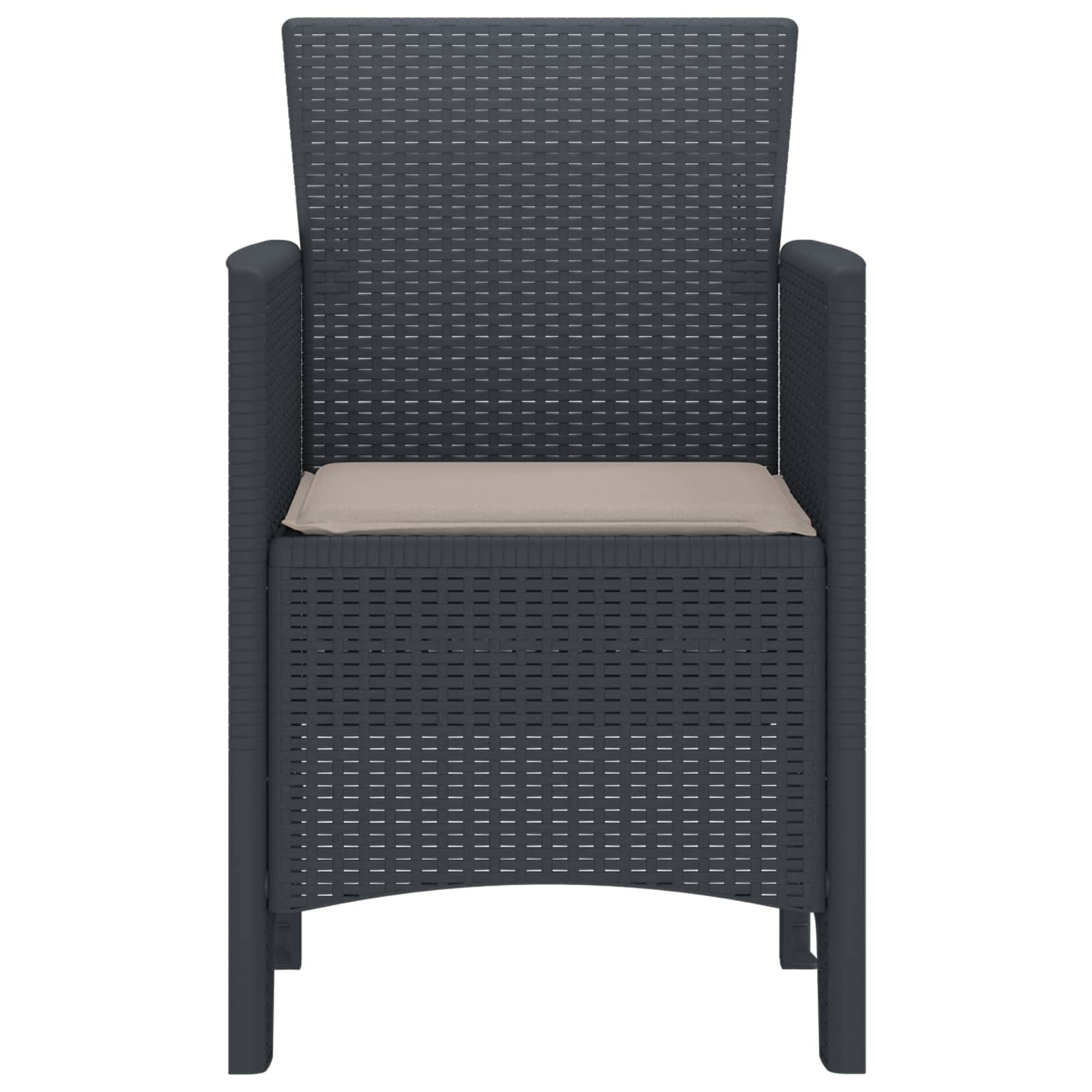 Vrtna stolica 4 pcs Antracit 53 x 49 x 85 cm Polipropilen