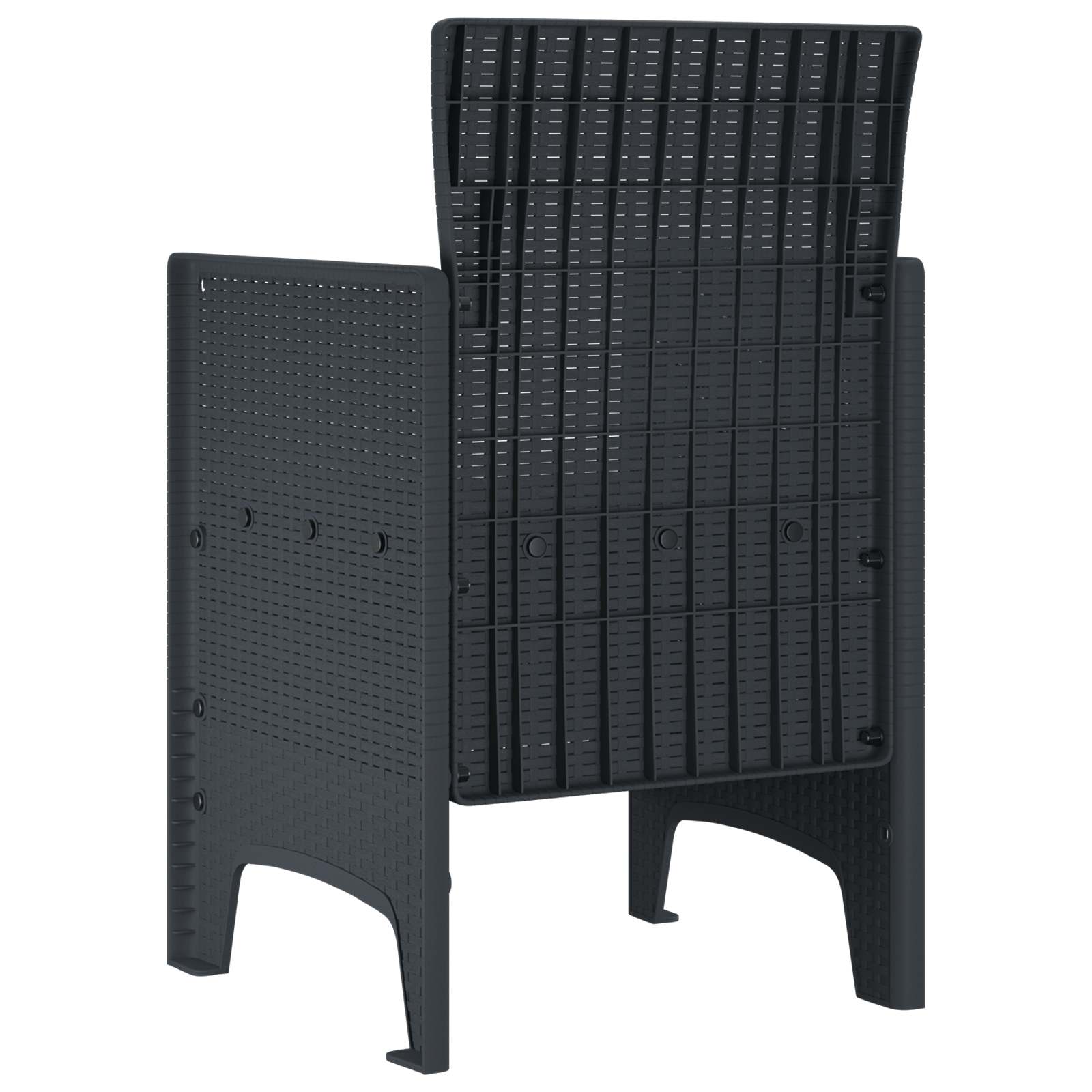 Vrtna stolica 4 pcs Antracit 53 x 49 x 85 cm Polipropilen