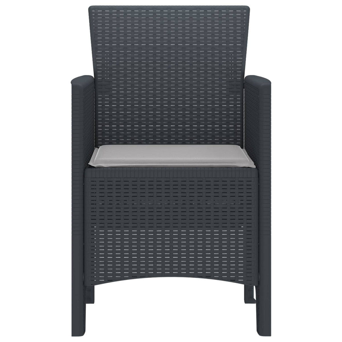 Vrtna stolica 4 pcs Antracit 53 x 49 x 85 cm Polipropilen