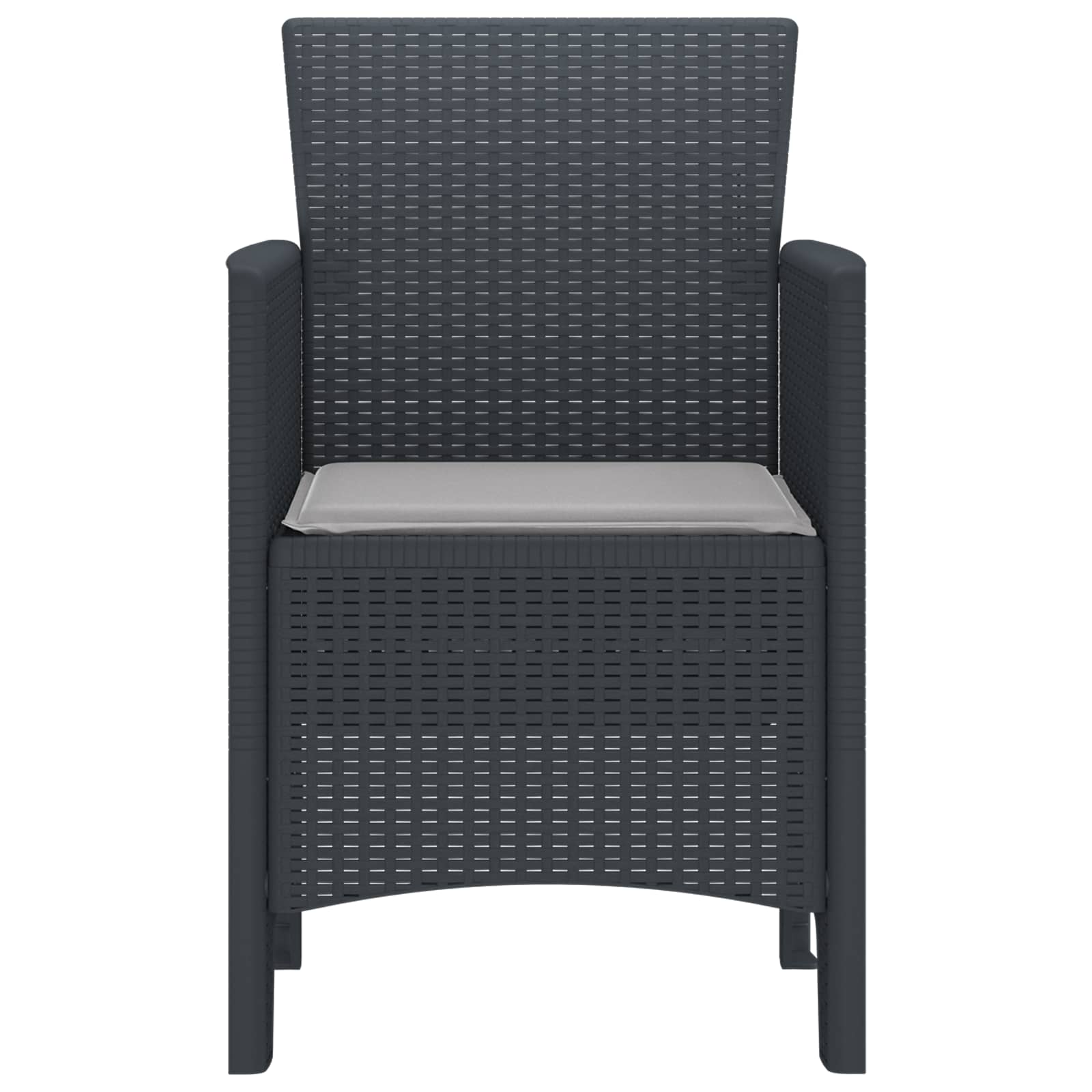 Vrtna stolica 4 pcs Antracit 53 x 49 x 85 cm Polipropilen