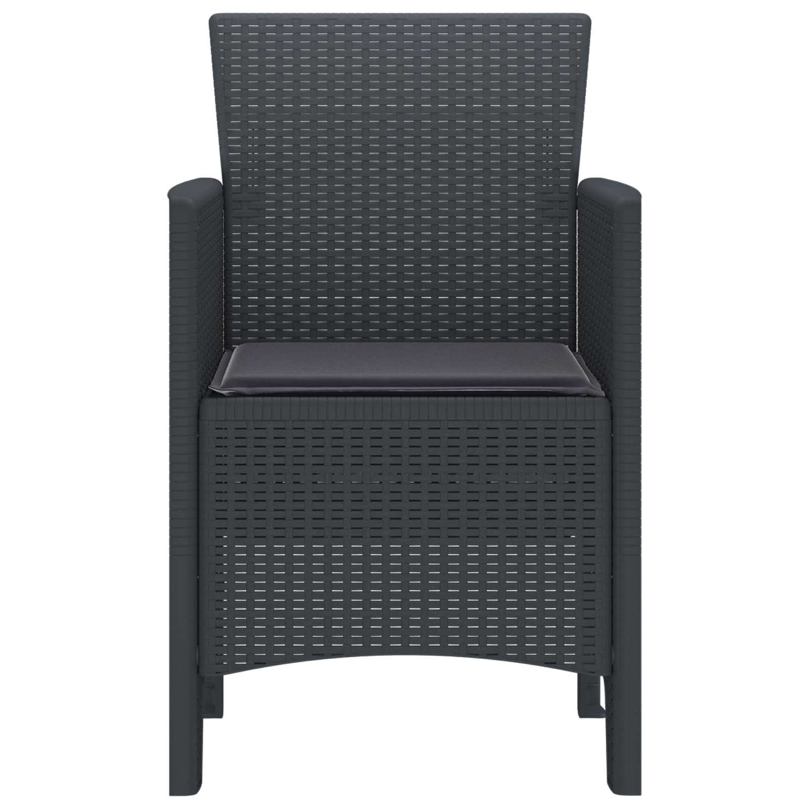 Vrtna stolica 4 pcs Antracit 53 x 49 x 85 cm Polipropilen