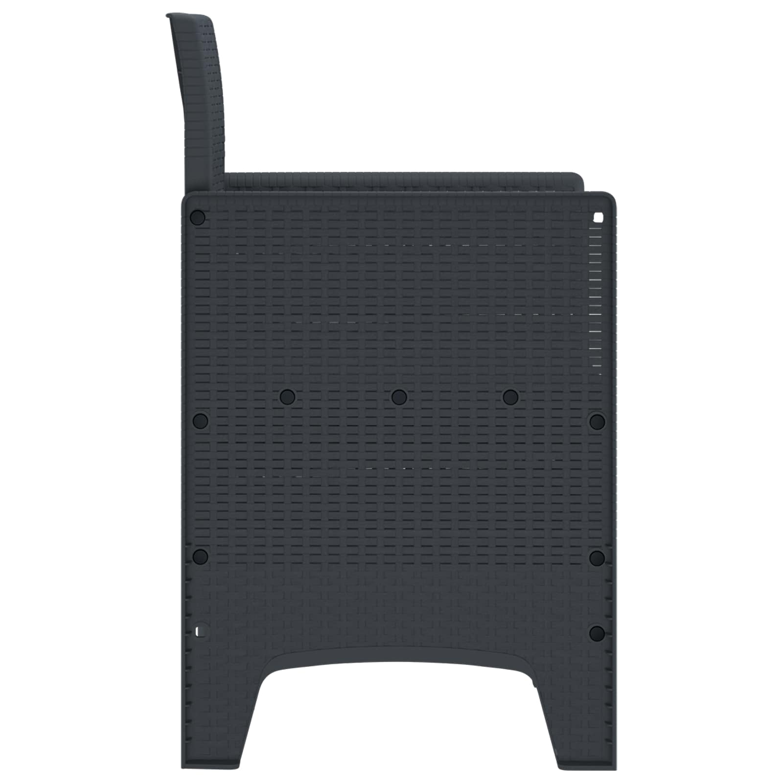Vrtna stolica 4 pcs Antracit 53 x 49 x 85 cm Polipropilen