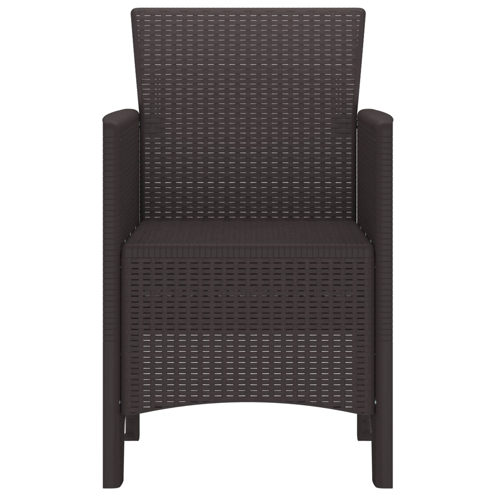 Vrtna stolica 4 pcs Smeđa 53 x 49 x 85 cm Polipropilen