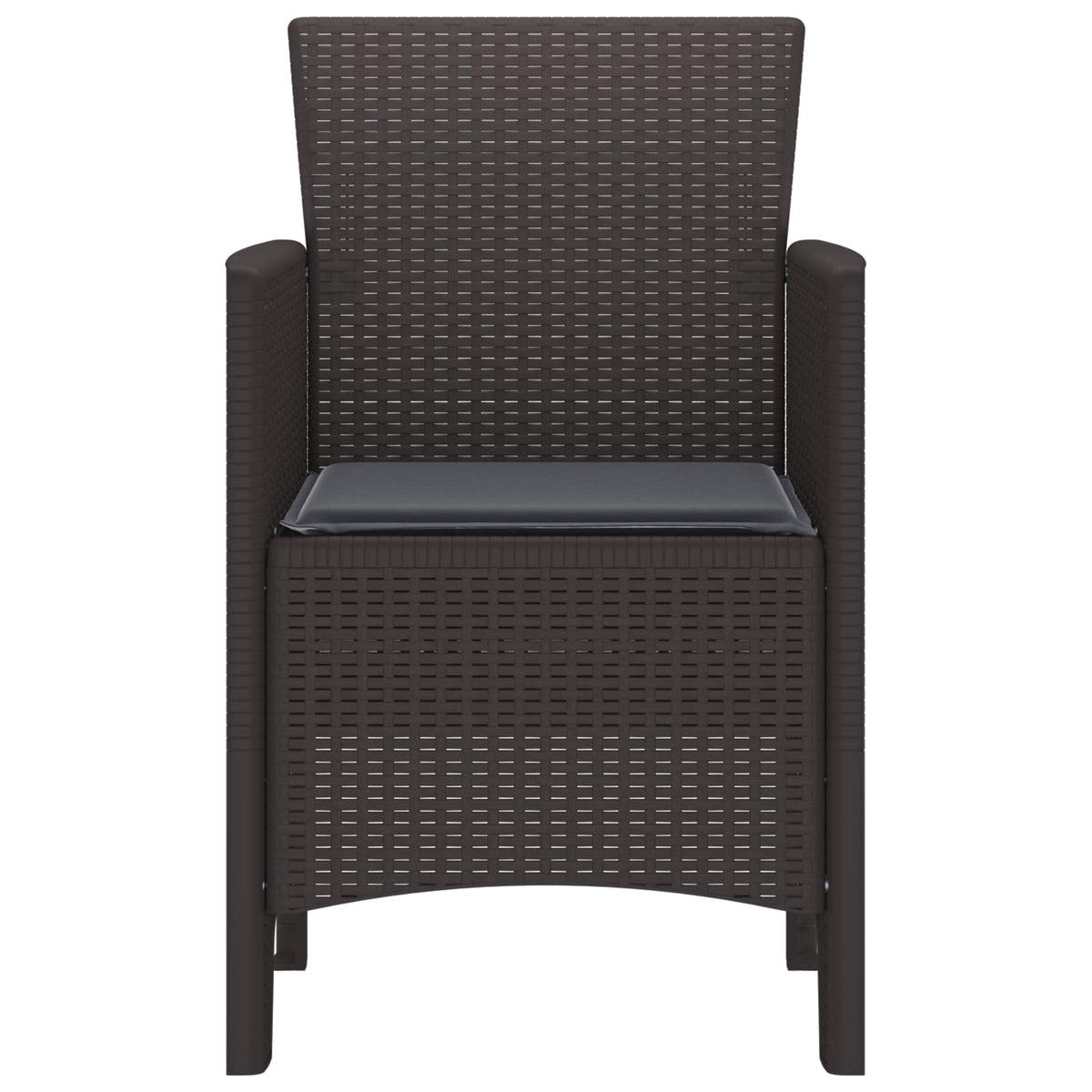 Vrtna stolica 4 pcs Smeđa 53 x 49 x 85 cm Polipropilen