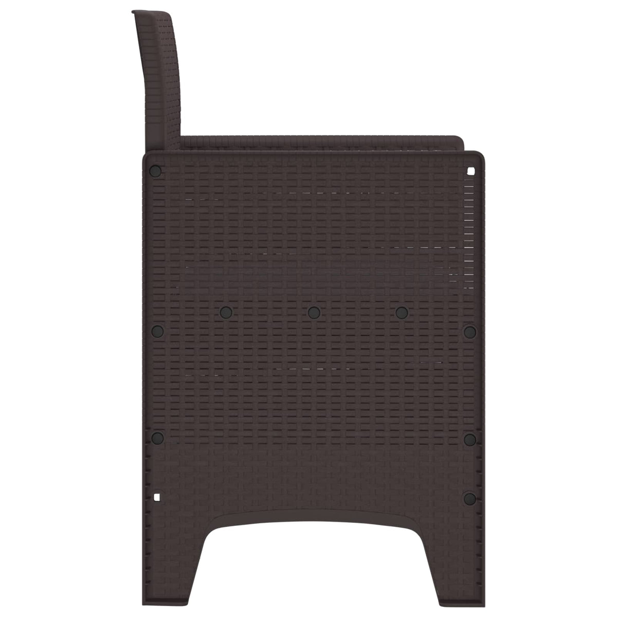 Vrtna stolica 4 pcs Smeđa 53 x 49 x 85 cm Polipropilen