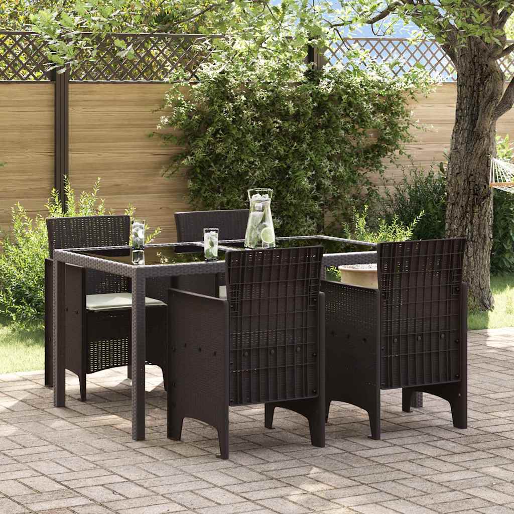 Vrtna stolica 4 pcs Smeđa 53 x 49 x 85 cm Polipropilen
