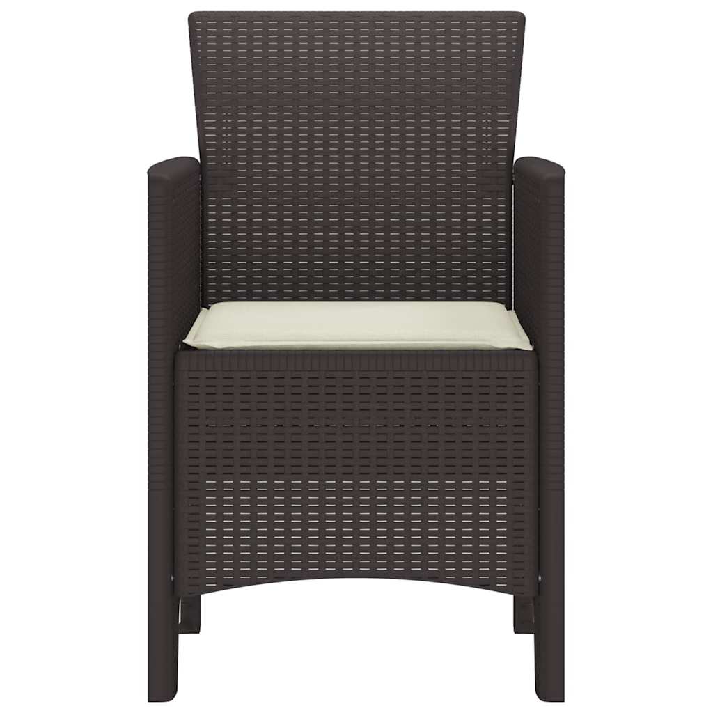 Vrtna stolica 4 pcs Smeđa 53 x 49 x 85 cm Polipropilen