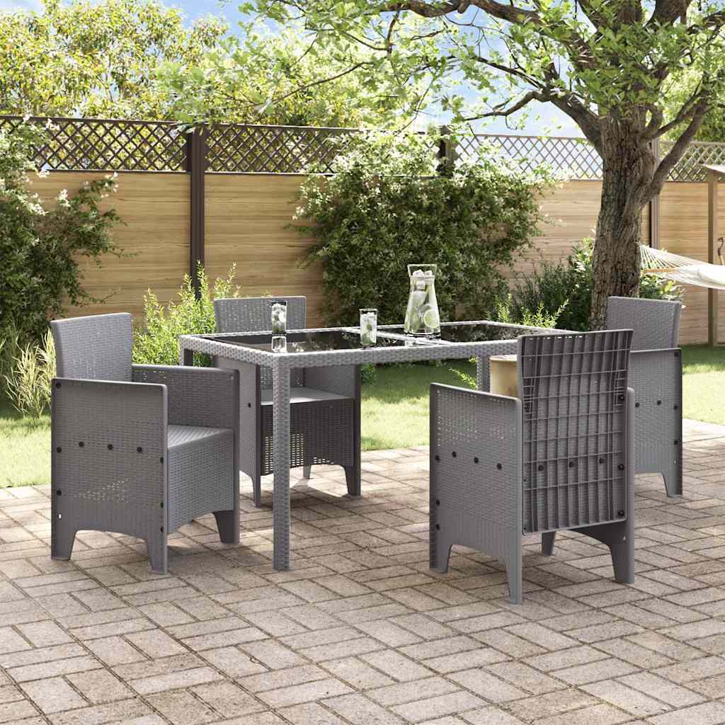 Vrtna stolica 4 pcs Svijetlo siva 53 x 49 x 85 cm Polipropilen