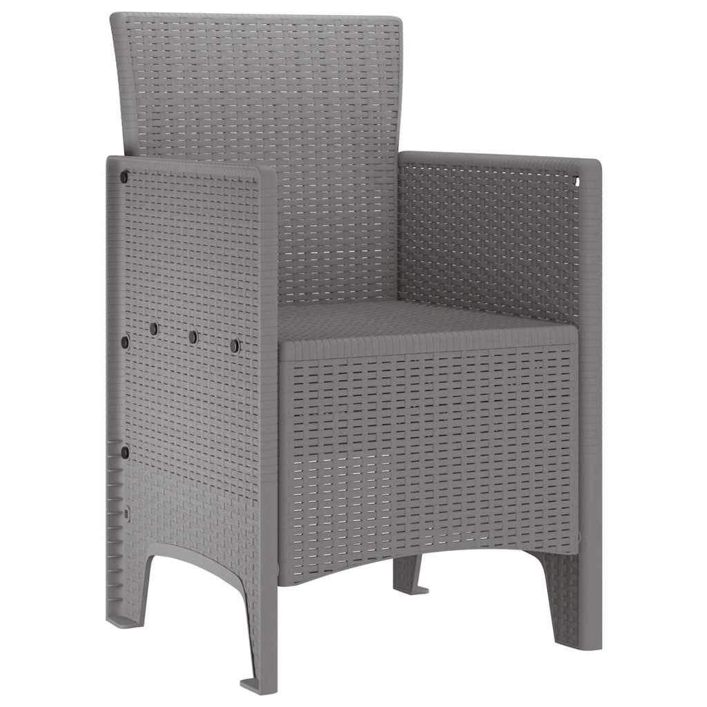 Vrtna stolica 4 pcs Svijetlo siva 53 x 49 x 85 cm Polipropilen