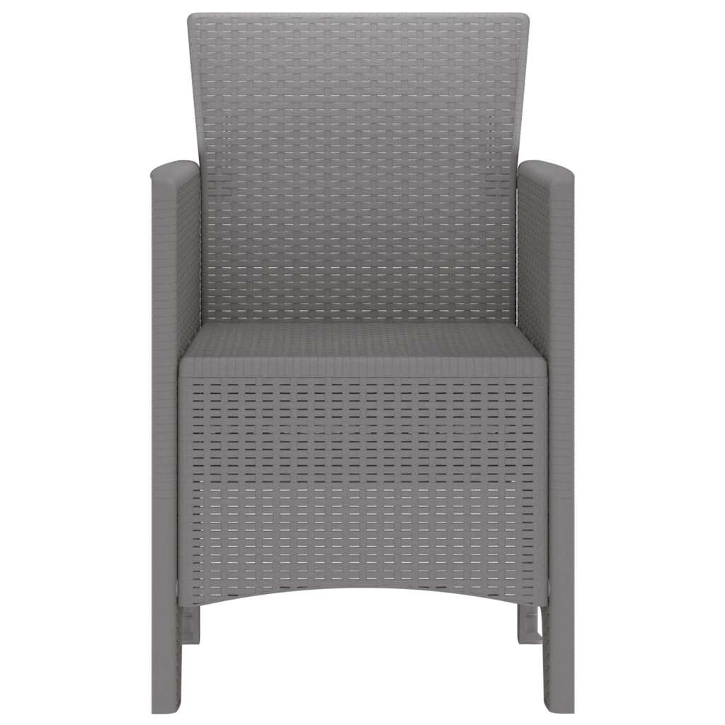 Vrtna stolica 4 pcs Svijetlo siva 53 x 49 x 85 cm Polipropilen