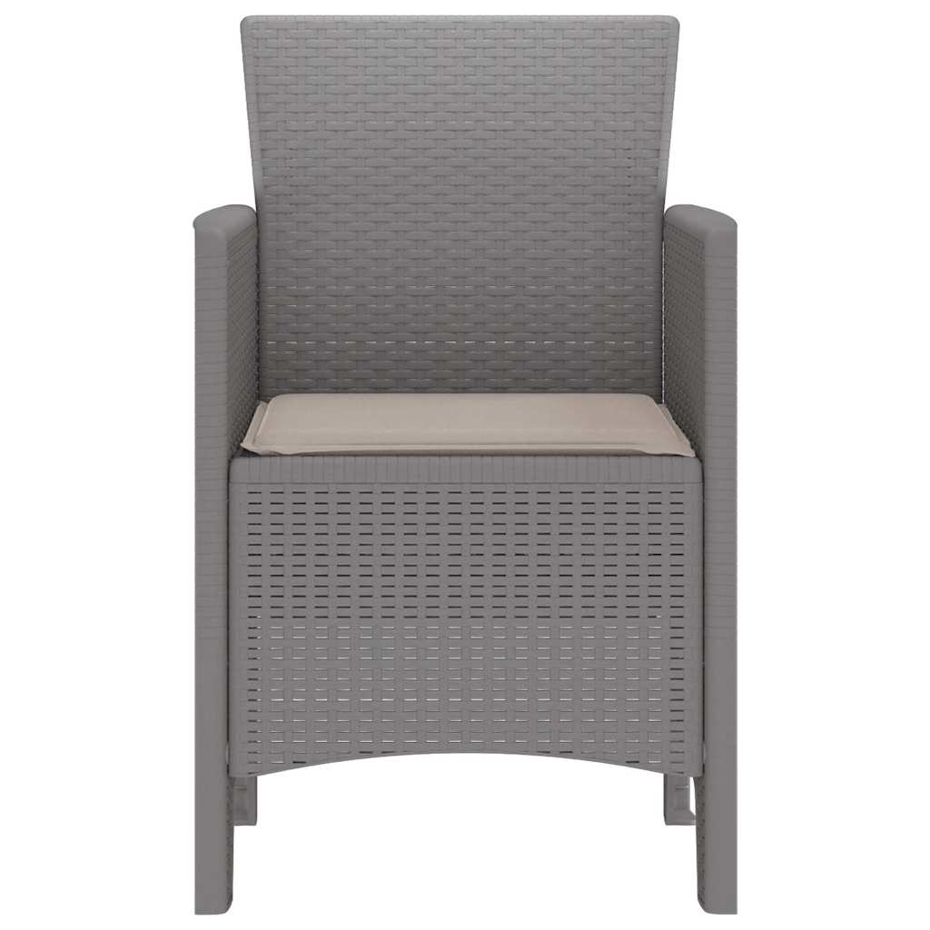 Vrtna stolica 4 pcs Svijetlo siva 53 x 49 x 85 cm Polipropilen