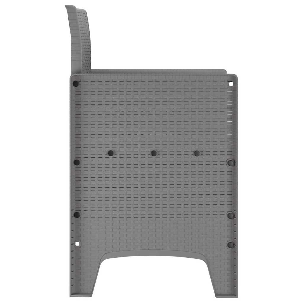 Vrtna stolica 4 pcs Svijetlo siva 53 x 49 x 85 cm Polipropilen