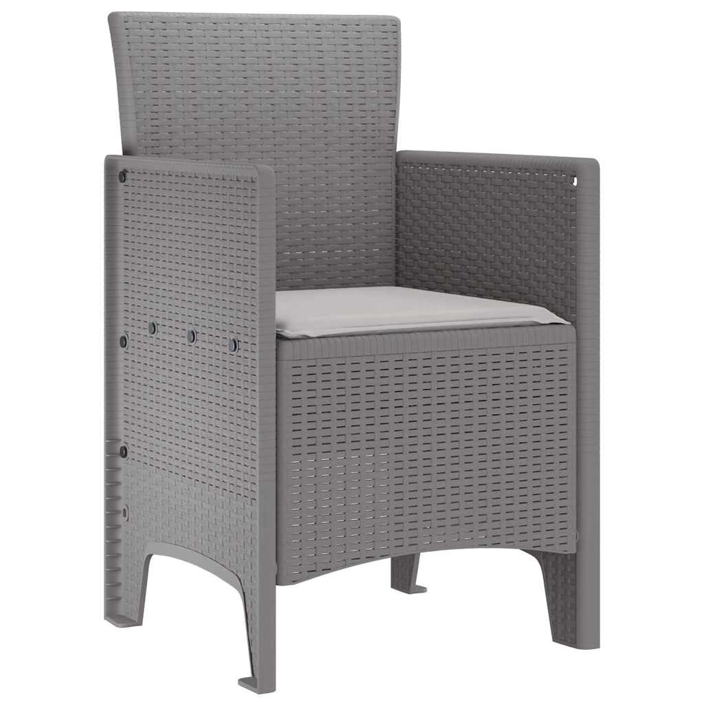 Vrtna stolica 4 pcs Svijetlo siva 53 x 49 x 85 cm Polipropilen