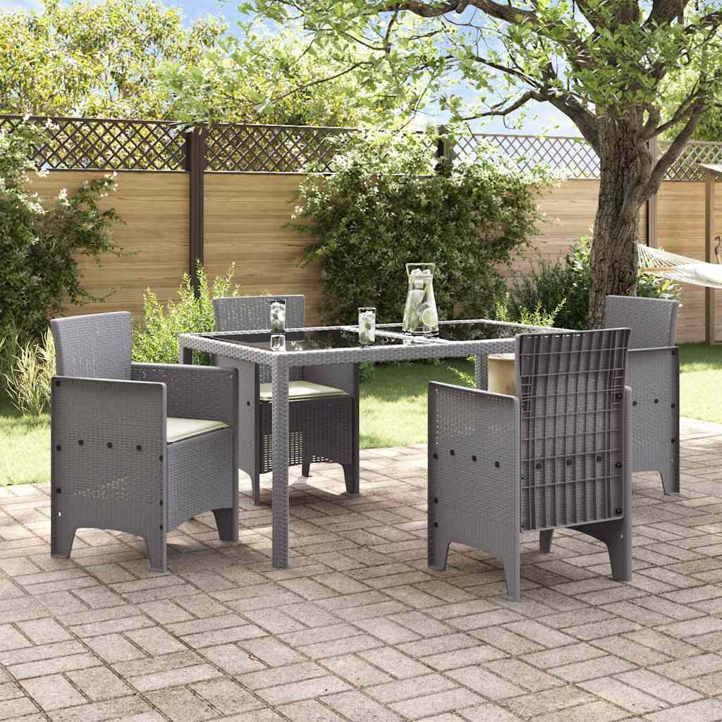 Vrtna stolica 4 pcs Svijetlo siva 53 x 49 x 85 cm Polipropilen