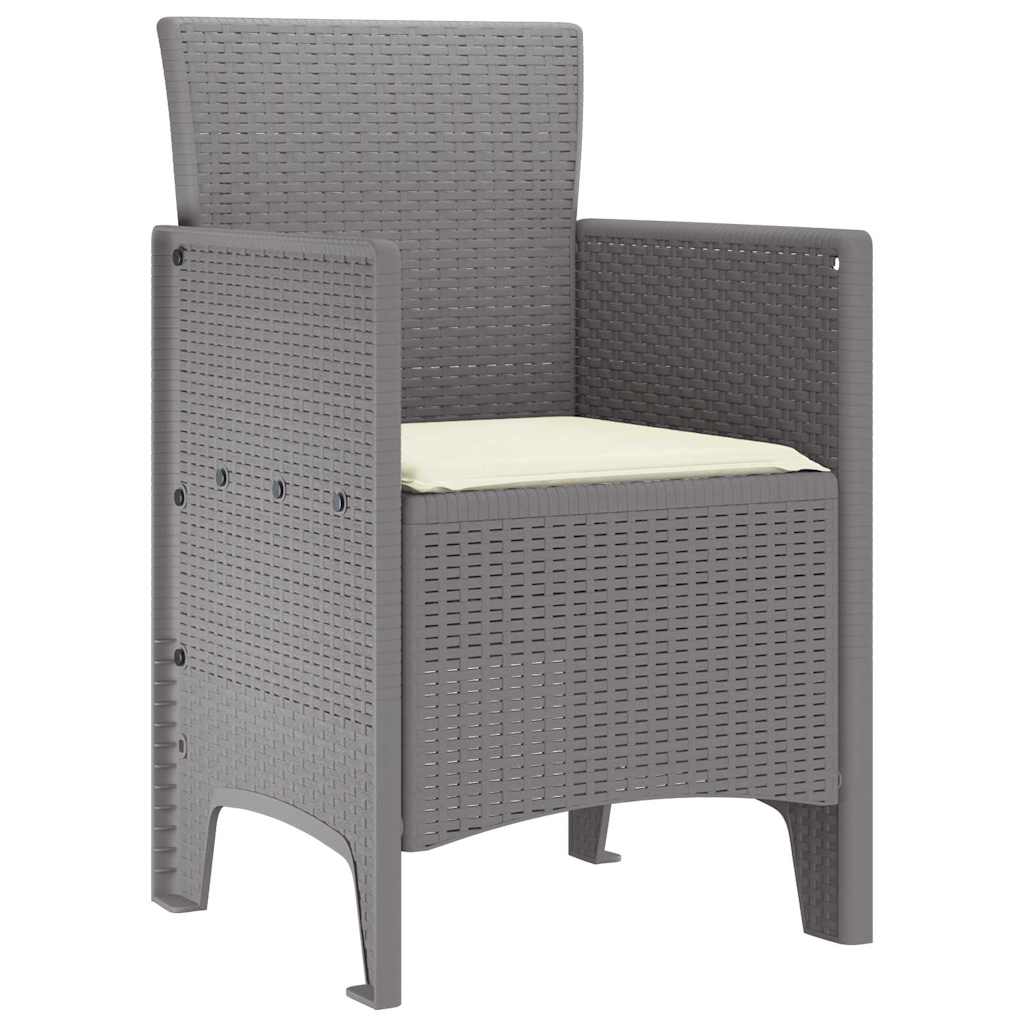Vrtna stolica 4 pcs Svijetlo siva 53 x 49 x 85 cm Polipropilen