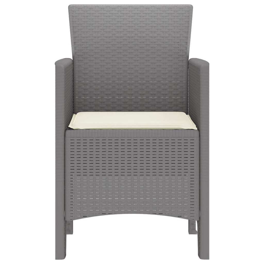 Vrtna stolica 4 pcs Svijetlo siva 53 x 49 x 85 cm Polipropilen