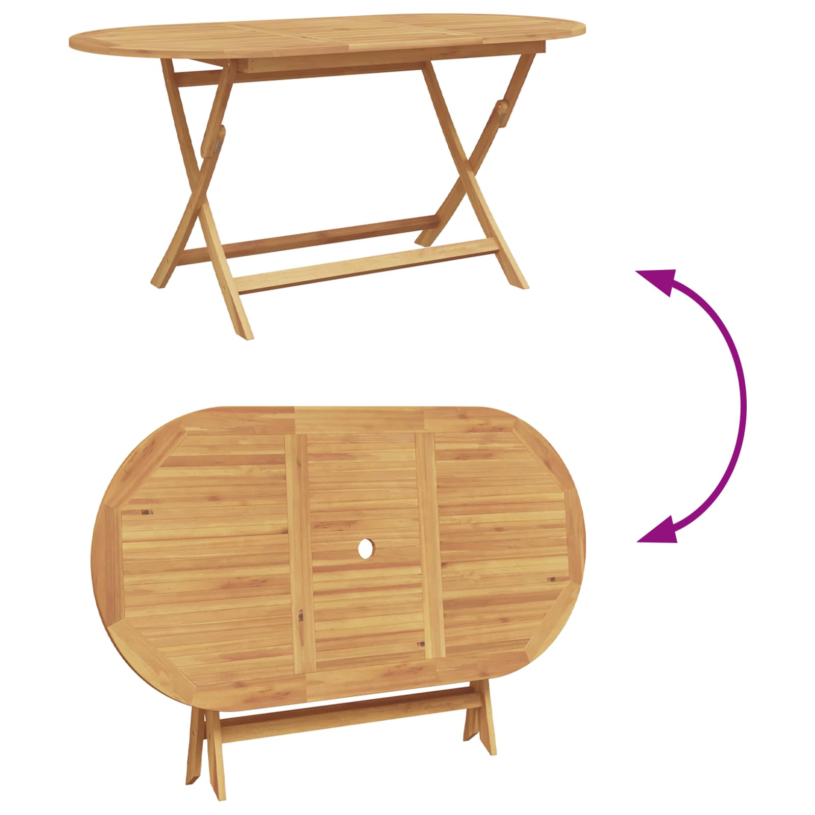 Vrtni set za objed 7 pcs Smeđa Čvrsto teak drvo