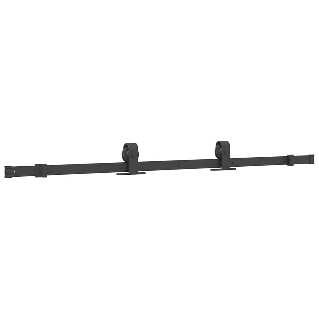 Klizna vrata s priborom crna 76 x 205 cm od ESG stakla