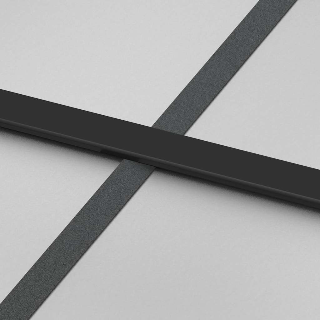 Klizna vrata s priborom crna 76 x 205 cm od ESG stakla