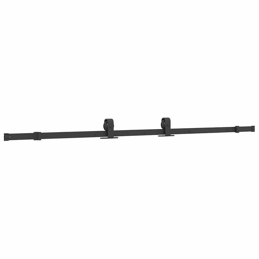 Klizna vrata s priborom crna 102 x 205 cm od ESG stakla