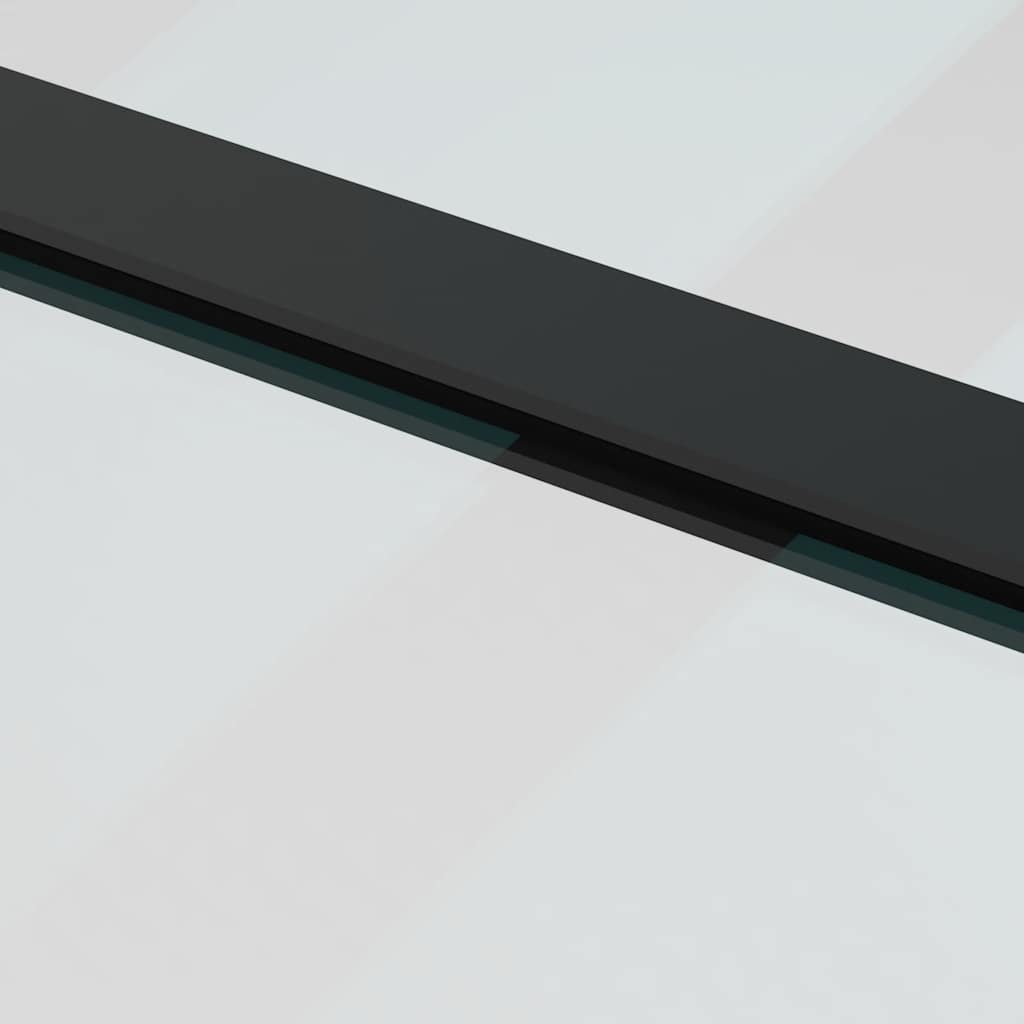 Klizna vrata s priborom crna 90 x 205 cm od ESG stakla