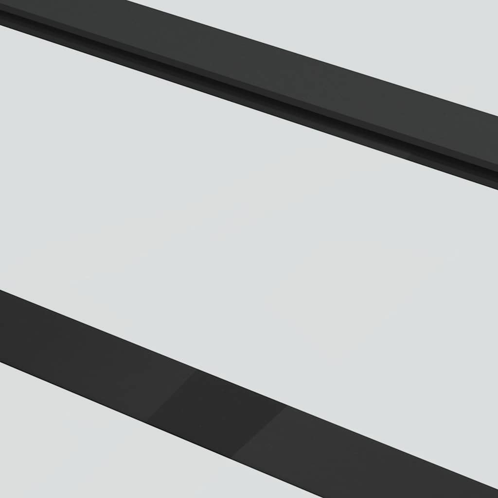 Klizna vrata s priborom crna 102 x 205 cm od ESG stakla