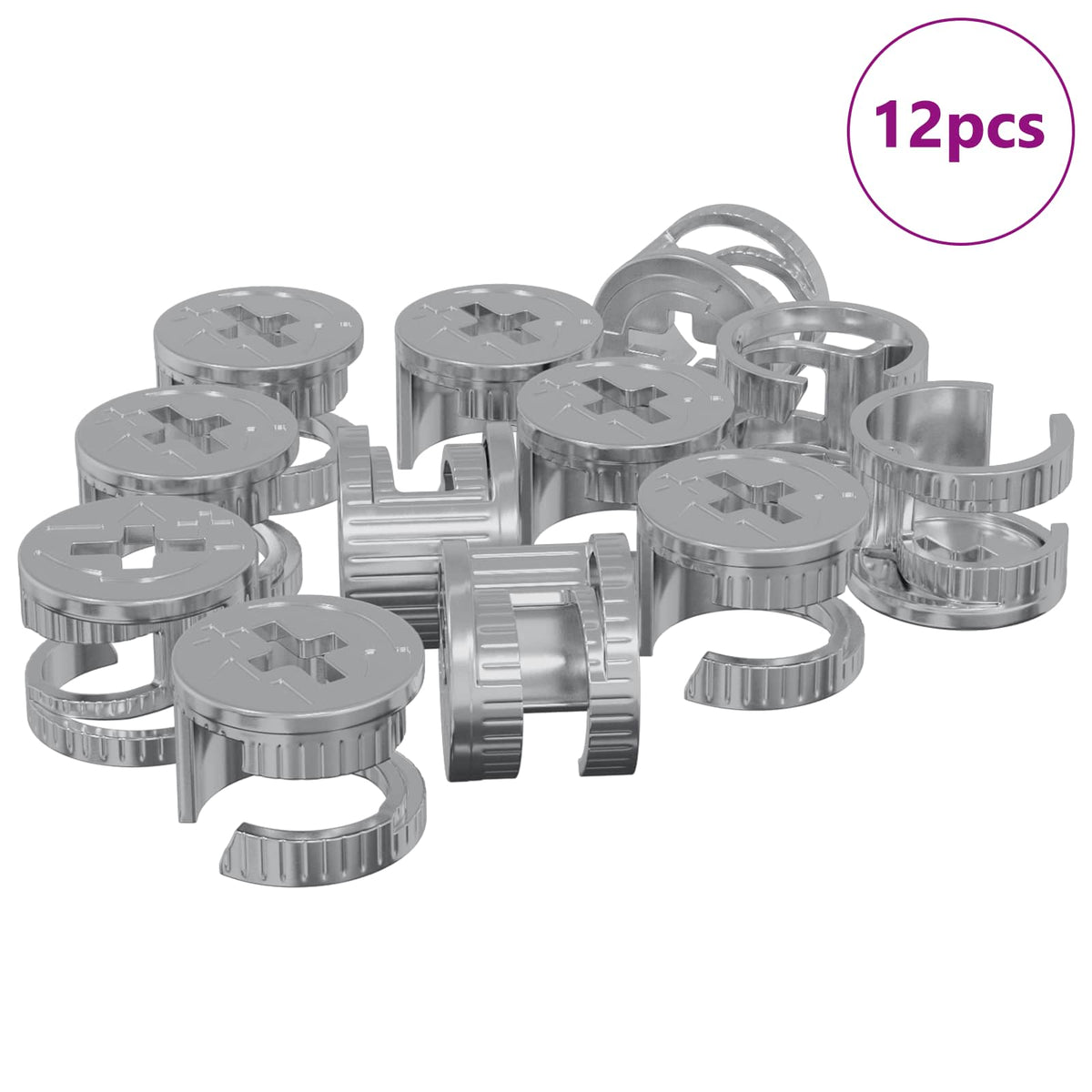 Matične zakovice 12 pcs Srebrno 15 x 11,5 mm Metal