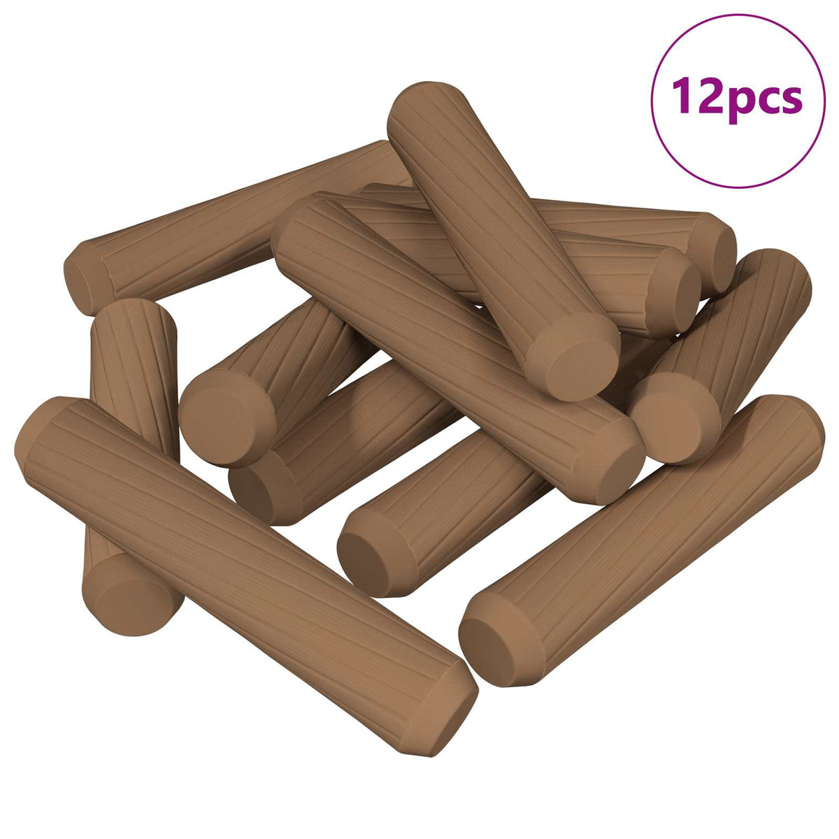 Drveni klinovi 12 pcs Smeđa Ø 8 x 35 mm Masivno drvo