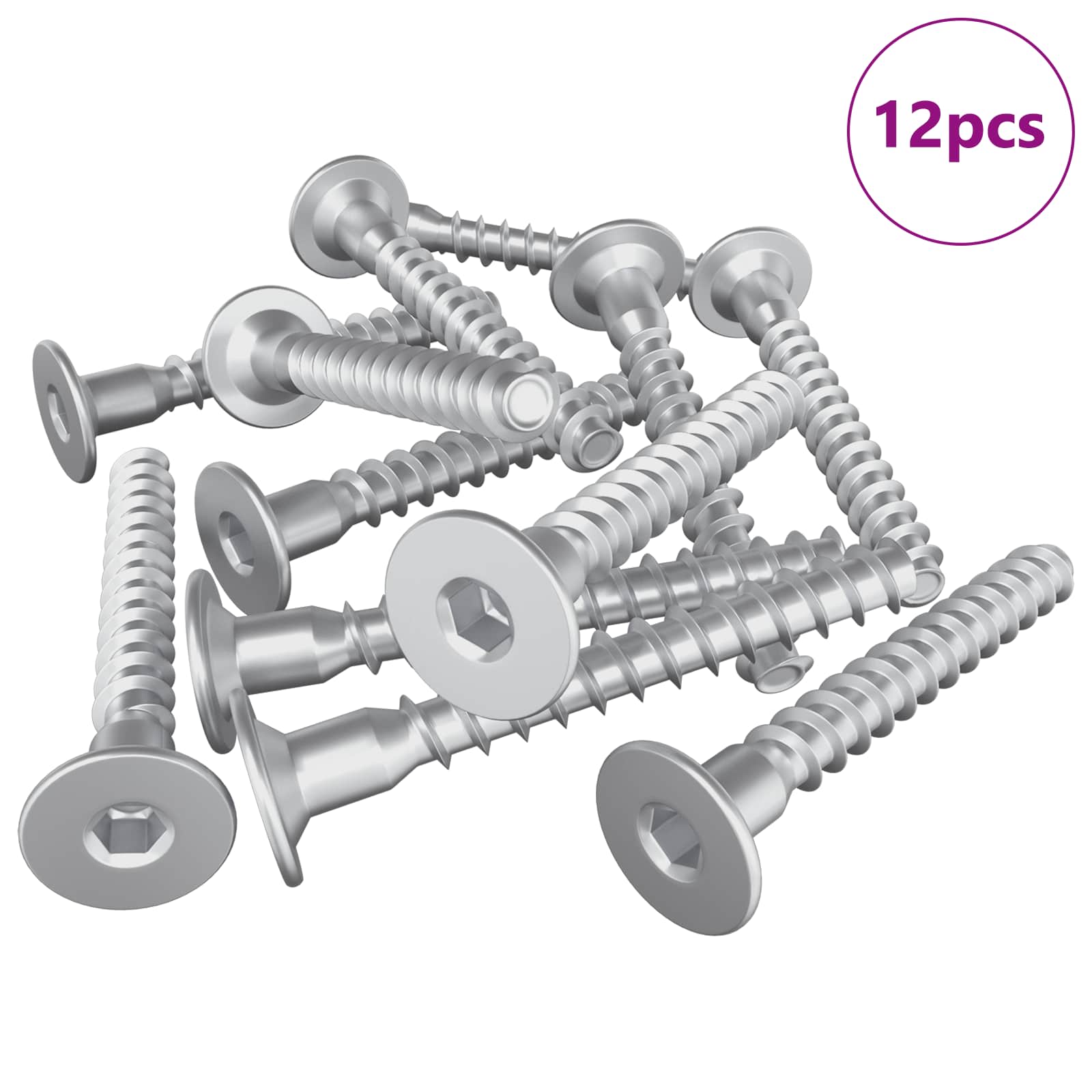 Potvrđivački vijci 12 pcs Srebrno Ø5 x 40 mm Metal
