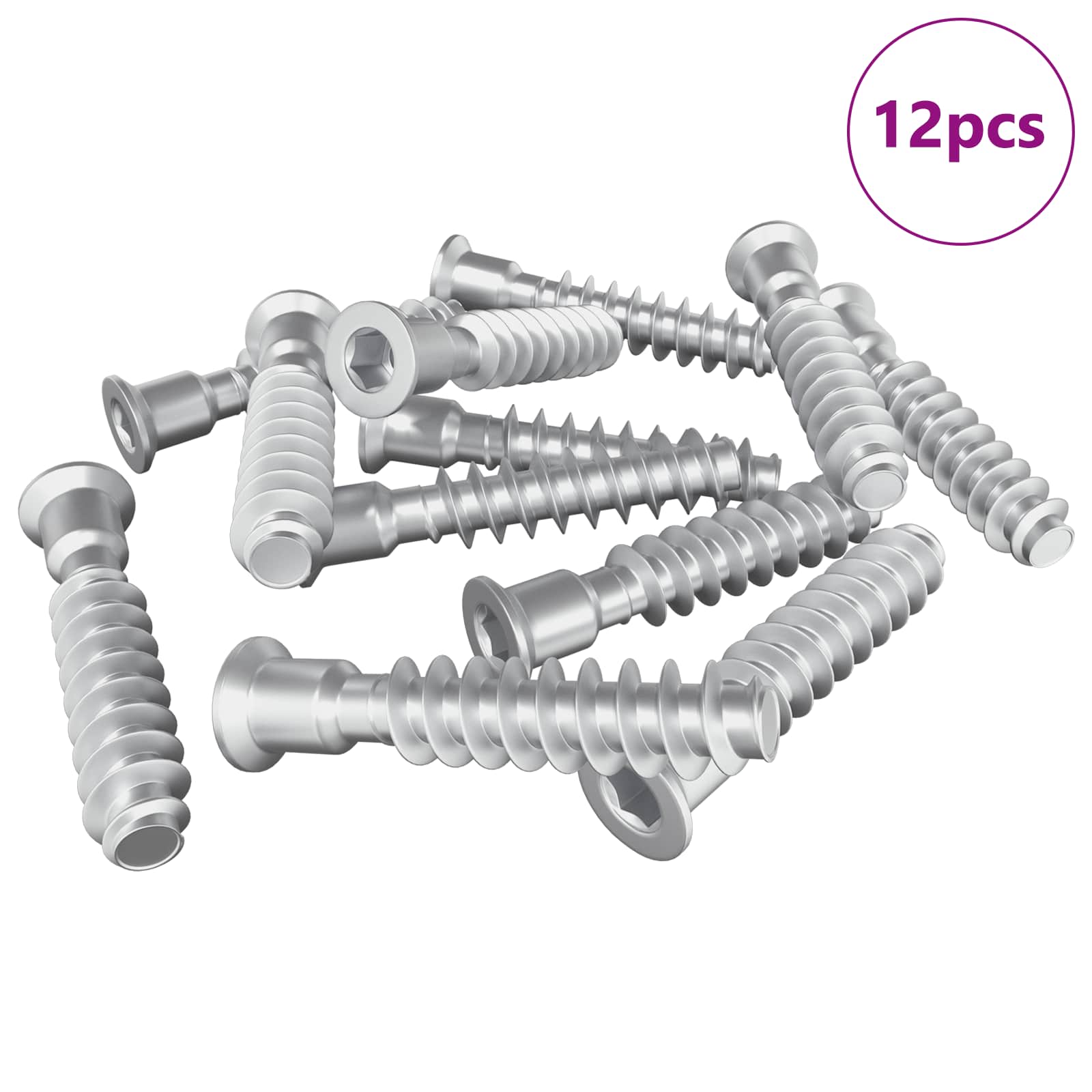 Vijak sa kapicom 12 pcs Srebrno M7 x 40 mm Čelik