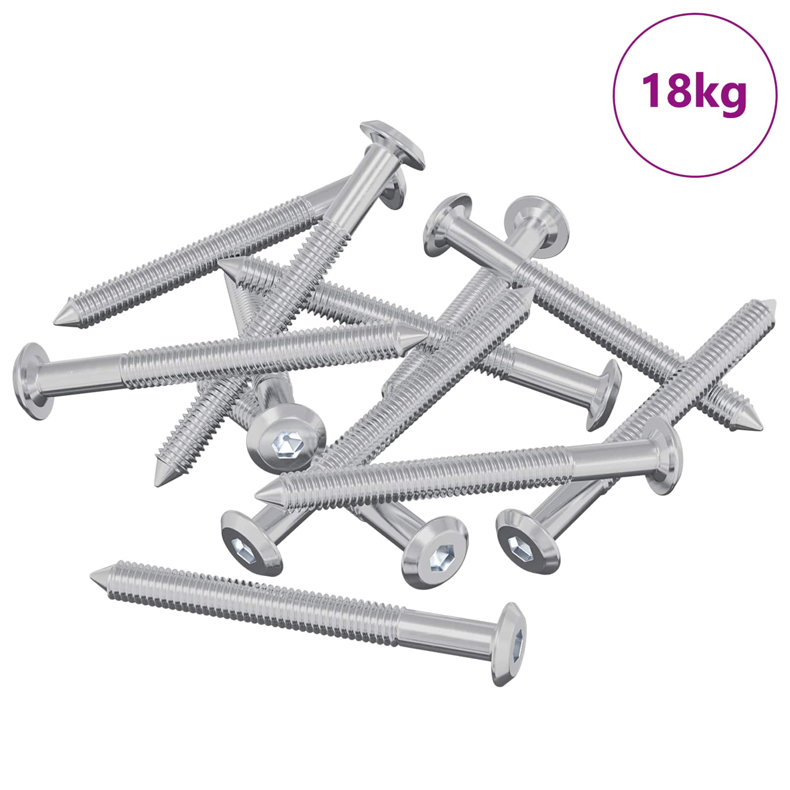 Namještajni vijci 1600 pcs Srebrno Čelik